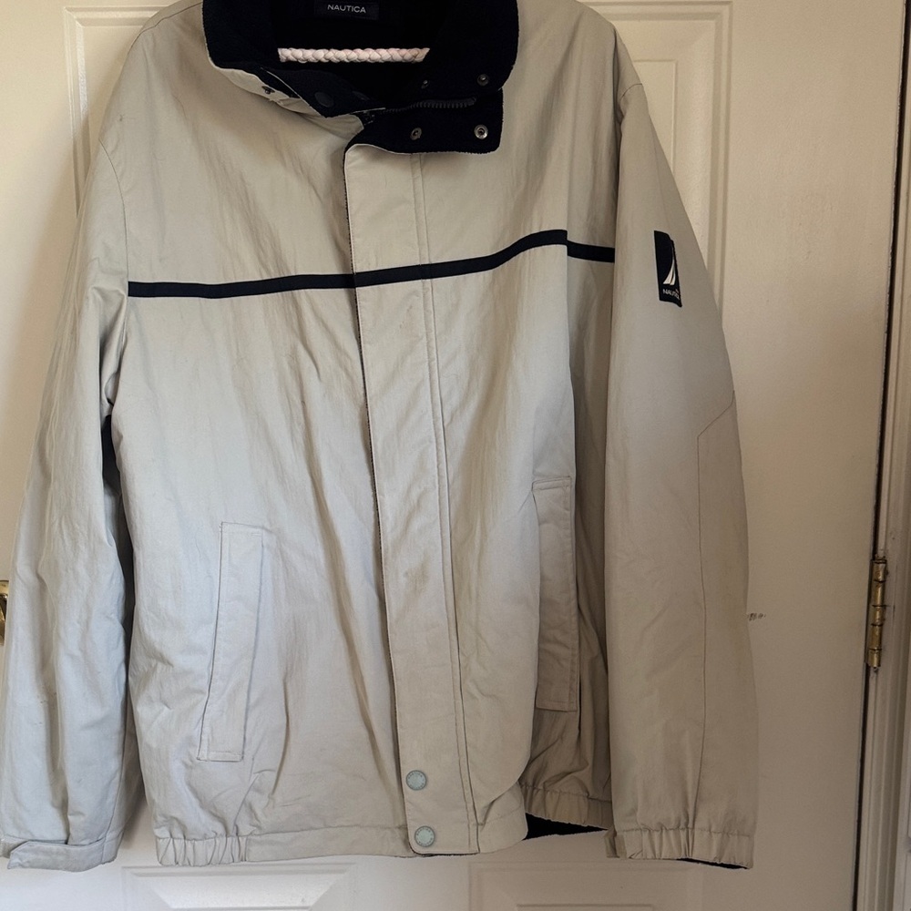 Nautica full zip nylon jacket polyester inside-SZ XL